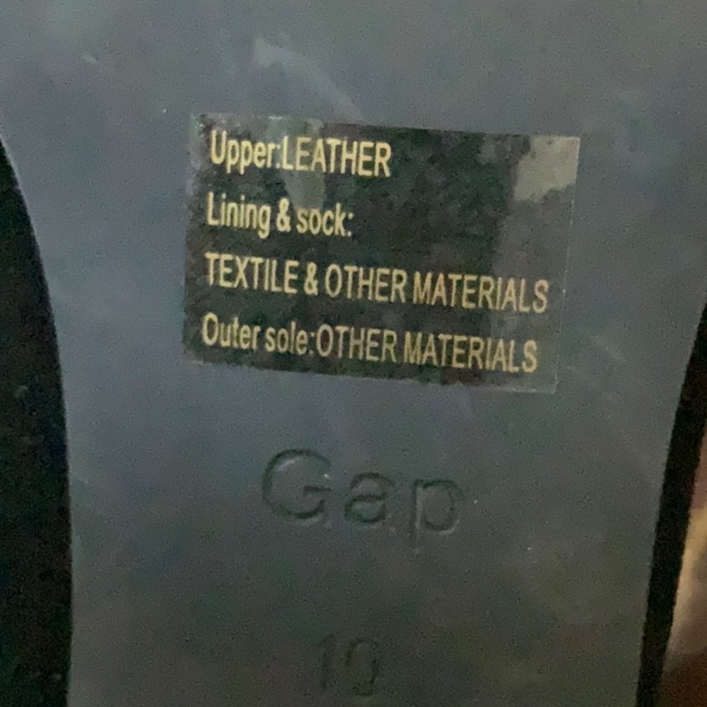 GAP Black Leather Ankle Bootie Size 10 - Picture 7 of 7